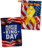 MLK Day - Patriotic Americana Vertical Impressions Decorative Flags HG190040 Made In USA