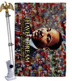 I Have A Dream - Patriotic Americana Horizontal Impressions Decorative Flags HG130433 Made In USA