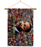 I Have A Dream - Patriotic Americana Horizontal Impressions Decorative Flags HG130433 Made In USA