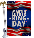 MLK Day - Patriotic Americana Vertical Impressions Decorative Flags HG190040 Made In USA