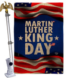 MLK Day - Patriotic Americana Vertical Impressions Decorative Flags HG190040 Made In USA