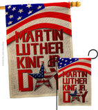 Happy MLK Day - Patriotic Americana Vertical Impressions Decorative Flags HG130314 Made In USA