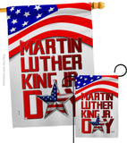 Happy MLK Day - Patriotic Americana Vertical Impressions Decorative Flags HG130314 Made In USA