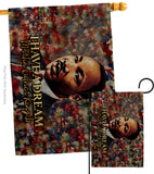 I Have A Dream - Patriotic Americana Horizontal Impressions Decorative Flags HG130433 Made In USA