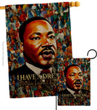 MLK Dream - Patriotic Americana Vertical Impressions Decorative Flags HG130434 Made In USA