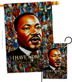 MLK Dream - Patriotic Americana Vertical Impressions Decorative Flags HG130434 Made In USA