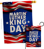 MLK Day - Patriotic Americana Vertical Impressions Decorative Flags HG190040 Made In USA