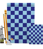 Blue Checker - Merchant Special Occasion Vertical Impressions Decorative Flags HG140823 Made In USA