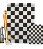 Black Checker - Merchant Special Occasion Vertical Impressions Decorative Flags HG140824 Made In USA