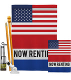 US Now Renting - Merchant Special Occasion Vertical Impressions Decorative Flags HG140850 Made In USA