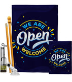 We Are Open - Merchant Special Occasion Vertical Impressions Decorative Flags HG192586 Made In USA