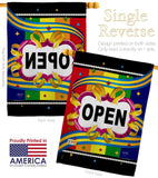 Open - Merchant Special Occasion Vertical Impressions Decorative Flags HG120005 Made In USA