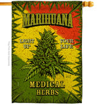 Marihuana - Merchant Special Occasion Vertical Impressions Decorative Flags HG137545 Made In USA