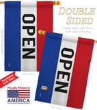 Open - Merchant Special Occasion Vertical Impressions Decorative Flags HG140792 Made In USA