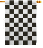 Black Checker - Merchant Special Occasion Vertical Impressions Decorative Flags HG140824 Made In USA