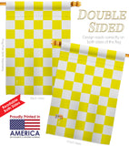 Yellow Checker - Merchant Special Occasion Vertical Impressions Decorative Flags HG140826 Made In USA