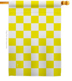 Yellow Checker - Merchant Special Occasion Vertical Impressions Decorative Flags HG140826 Made In USA