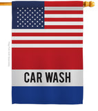 US Car Wash - Merchant Special Occasion Vertical Impressions Decorative Flags HG140847 Made In USA