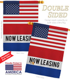 US Now Leasing - Merchant Special Occasion Vertical Impressions Decorative Flags HG140849 Made In USA