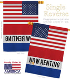 US Now Renting - Merchant Special Occasion Vertical Impressions Decorative Flags HG140850 Made In USA