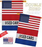 US Used Cars - Merchant Special Occasion Vertical Impressions Decorative Flags HG140855 Made In USA