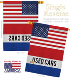 US Used Cars - Merchant Special Occasion Vertical Impressions Decorative Flags HG140855 Made In USA