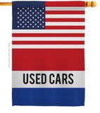 US Used Cars - Merchant Special Occasion Vertical Impressions Decorative Flags HG140855 Made In USA