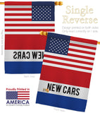 US New Cars - Merchant Special Occasion Vertical Impressions Decorative Flags HG140856 Made In USA