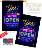 Yes We're Open - Merchant Special Occasion Vertical Impressions Decorative Flags HG190007 Made In USA