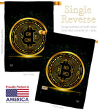 Bitcoin - Merchant Special Occasion Vertical Impressions Decorative Flags HG192639 Made In USA