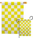 Yellow Checker - Merchant Special Occasion Vertical Impressions Decorative Flags HG140826 Made In USA