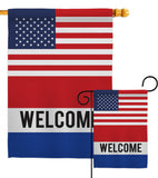 US Welcome - Merchant Special Occasion Vertical Impressions Decorative Flags HG140854 Made In USA