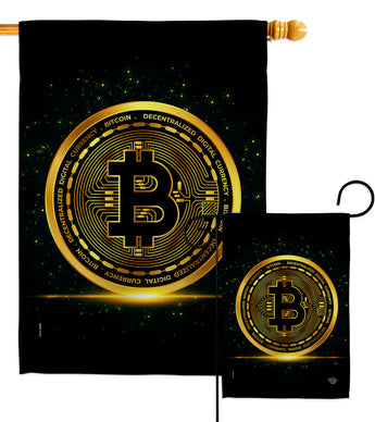 Bitcoin - Merchant Special Occasion Vertical Impressions Decorative Flags HG192639 Made In USA