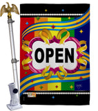 Open - Merchant Special Occasion Vertical Impressions Decorative Flags HG120005 Made In USA