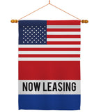 US Now Leasing - Merchant Special Occasion Vertical Impressions Decorative Flags HG140849 Made In USA