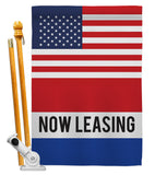 US Now Leasing - Merchant Special Occasion Vertical Impressions Decorative Flags HG140849 Made In USA