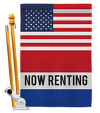 US Now Renting - Merchant Special Occasion Vertical Impressions Decorative Flags HG140850 Made In USA