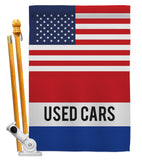 US Used Cars - Merchant Special Occasion Vertical Impressions Decorative Flags HG140855 Made In USA