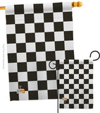 Black Checker - Merchant Special Occasion Vertical Impressions Decorative Flags HG140824 Made In USA