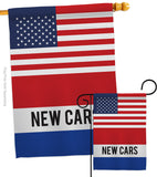 US New Cars - Merchant Special Occasion Vertical Impressions Decorative Flags HG140856 Made In USA