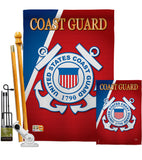 Coast Guard - Military Americana Vertical Impressions Decorative Flags HG108056 Made In USA