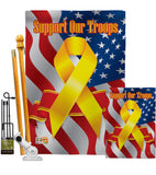 Support Our Troops - Military Americana Vertical Impressions Decorative Flags HG108059