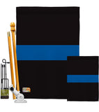 Blue Stripe - Military Americana Vertical Impressions Decorative Flags HG108240 Made In USA