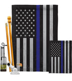 US Blue Stripe - Military Americana Vertical Impressions Decorative Flags HG108382 Made In USA