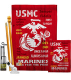 USMC - Military Americana Vertical Impressions Decorative Flags HG108405 Made In USA