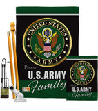 Army Proudly Family - Military Americana Vertical Impressions Decorative Flags HG108410 Made In USA