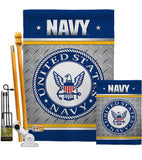 US Navy - Military Americana Vertical Impressions Decorative Flags HG108422 Made In USA