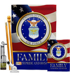 US Air Force Family Honor - Military Americana Vertical Impressions Decorative Flags HG108425 Made In USA