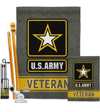 US Army Veteran - Military Americana Vertical Impressions Decorative Flags HG108430