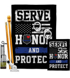 Serve Honor Protect - Military Americana Vertical Impressions Decorative Flags HG108441 Made In USA